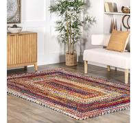 nuLOOM Tammara Tapis bohème tressé à la Main Multicolore 183 x 274 cm