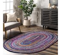 nuLOOM Tammara Tapis tressé à la Main Bleu 1,2 x 1,8 m