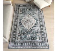 nuLOOM Tapis anti-éclaboussures de 0,9 x 1,5 m, lavable en machine avec surface imperméable et anti-déversements, envers antidérapant et résistant aux taches, pour salon, chambre à coucher, cuisine,