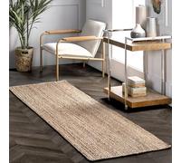 nuLOOM Tapis de course Collection Rigo, en toile de Jute, tissé à la Main, style campagne, 60 x 200 cm