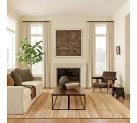 nuLOOM Tapis de sol Collection Rigo, en toile de Jute, tissé à la Main, style campagne, 90 x 150 cm