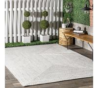 nuLOOM Tapis décoratif tressé, intérieur/extérieur, 0,6 x 0,9 m, Wynn Ivoire