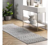 nuLOOM Tapis Marocain Blythe, Gris foncé, 2' 6" x 18'