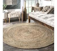 nuLOOM tissé à la Main Rigo Jute Tapis Zone Tapis, Jute, Naturel, 4' Round