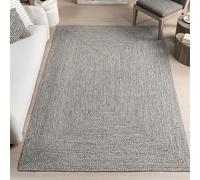 nuLOOM Wynn Tapis de Couloir tressé intérieur/extérieur - 0,8 x 4,3 m - Gris Clair/Poivre et sel