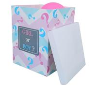 NULYLU 1 Set Boîte à Ballons pour Révélation du Genre avec 5 Ballons Bleus en Papier Accessoires Créatifs pour Photo Souvenir et Célébration