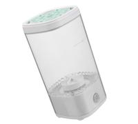 NULYLU 1 Set Nettoyeur Électrique pour Pinceaux de Maquillage Design Intégré de Rangement en Plastique Blanc, Nettoyage Automatique Polyvalent pour Éponges et Poudriers sur Coiffeuse