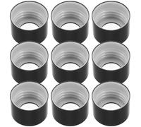 NULYLU 10 Bouchons de Flacons Diffuseurs Noirs Rechargeables en Verre Couvercles Étanches pour Diffuseurs à Roseaux, Lot de 10 Pièces, Design Unique pour Bureau et Artisanat DIY