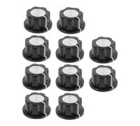 NULYLU 10 Pcs Boutons de Commande de Potentiomètre en Bakélite Noyau Cuivre, Design Léger et Robuste, Forme Ronde pour Dispositifs Audio et Potentiomètres