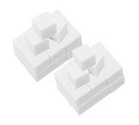 NULYLU 100 Éponges à Ongles Blanches 1 Cm, 100 Pièces Mini Blocs en Mousse pour Nail Art, Houppettes en Poudre pour Estompage Vernis, Accessoires Manucure Précis et Polyvalents