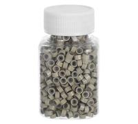 NULYLU 1000 Pièces anneau d'extension de cheveux support d'extension de cheveux Micro Links Rings boucle de cheveux sans glissement micro-anneaux en silicone Gel de Doré