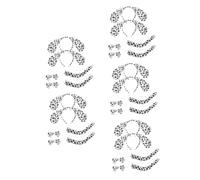 NULYLU 10ensembles Costume Cosplay Halloween Dalmatien avec Oreilles De Chien Et Queue Accessoires Amusants pour Fête Et Mascarade