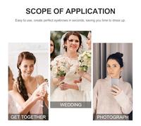 NULYLU 12feuilles Faux Sourcils Autocollants Transfert Outil Sourcils Pochoirs Artificiels