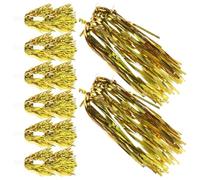 NULYLU 14 Pièces Pompons Métalliques de Cheerleading avec Poignée, pour | Pe, Son Net et Prise Confortable, Mouvement Fluide, Compétition et Événement Sportif