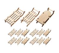 NULYLU 15pcs Mini Traîneaux en Bois à Assembler DIY, Décoration de Noël Compacte pour Table, Ambiance Festive pour Garçon et Filles et Familles Pendant Les Fêtes