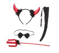 NULYLU 1ensemble Accessoires De Déguisement Diable Pour Halloween Bandeau Avec Cornes Et Touche Festive Pour Fête Cosplay