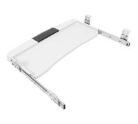 NULYLU 1ensemble Gris et Blanc Plateau Clavier Coulissant sous Bureau avec Coulisses Renforcées Résistant et Stabilisé pour Bureau ou Maison Confort et Organisation pour Clavier et