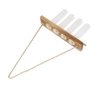 NULYLU 1ensemble Terrarium Bois avec Support pour Plantes Vase à Éprouvette Verre pour Hydroponie Décoration Murale pour Plantes Intérieur Tubes Verre Design Vintage