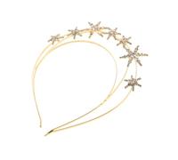 NULYLU 1pièce Couronne Étoile Accessoire De Mariage Élégant Pour Femmes Bandeau Rhinestone Décoration Chic Pour Fêtes Et Événements Spéciaux