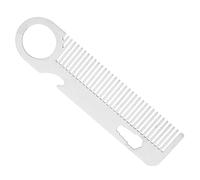 NULYLU 1pièce Peigne à Barbe Acier Inoxydable Pour Hommes Accessoire De Toilettage Ergonomique Et Portable Pour Voyages De Fête