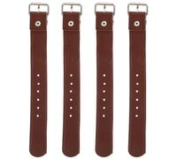 NULYLU 2 Paires de Sangles Robustes en Cuir Marron, Accessoires Pratiques pour Guidon pour Panier Velo Garçon et Filles Cyclisme en Plein Air
