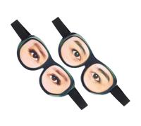 NULYLU 2 Pièces Masque de Humoristique Masque Doux pour Yeux avec Impression Amusante pour Voyages Nocturnes Siestes