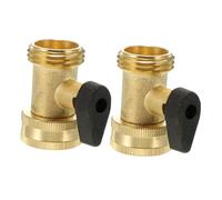 NULYLU 2 pièces Vanne à Boule Laiton pour Tuyau Arrosage Jardin Raccord Étanche Facile à Utiliser Robinet Arrêt avec Poignée Ergonomique Compatible Équipements Arrosage