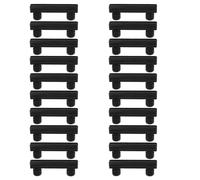 NULYLU 20 Ensembles Connecteurs Invisibles pour Étagères Modulaires en Plastique Noir, Système Minimaliste Fixation Sécurisée et Réorganisation Facile pour Tout Type de Pièce