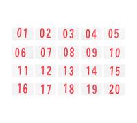 NULYLU 20 Pièces Dossards de Course Numérotés en Coton Polyester | Numérotation Visible, Bordures Classiques, Repérage Clair des Participants Pendant Entraînements et Épreuves Sportives