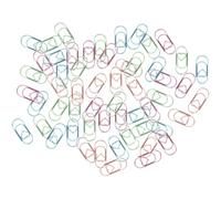 NULYLU 200 Clips en Métal de Cœur pour Bureau et Lecture, Multi-usages, Surface Lisse, pour Marque-pages et Enveloppes, Lot de 200 Pièces Couleur Aléatoire