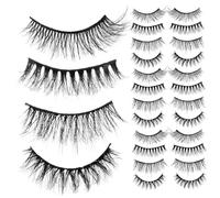 NULYLU 20paires Faux Multicouches Fausse De Extensions De Réutilisables Pour Look Naturel Et Élégant Pour Sorties Événements Spéciaux