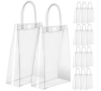 NULYLU 25pièces Transparents Avec Poignées Stand up Pour Fêtes Mariages Et Achats Pour Et Présentation Des Produits