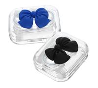 NULYLU 2ensembles Boîte à Lentilles De Compacte Et Mignonne Étui Rangement Pratique pour Cosmétiques Et Lentilles
