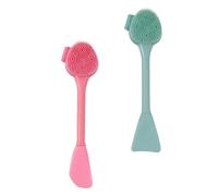 NULYLU 2pcs Brosse de Nettoyage du Visage en Silicone, Facile à Moussant et Massage, Style Différent, pour Visage Féminin en Voyage en Plein Air