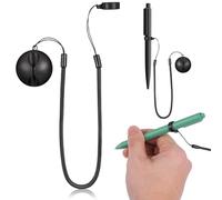 NULYLU 2pcs Porte-stylo Rétractable en Silicone Noir avec Dragonne Élastique pour Stylets Tactiles, Accessoires Antidérapants pour Bureau et Tablette