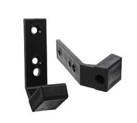 NULYLU 2pcs Rack à Barres Professionnel et Support de Barre Multifonctionnel Mural en PC Noir, Économise l'espace Sol, Facile à Ranger et Transporter, pour Gym et Domicile