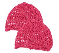 NULYLU 2pièces Bonnet De Cheveux Maille De Filets à Cheveux Crochés Pour Et Entretenir Pendant Sommeil Couleur Rose