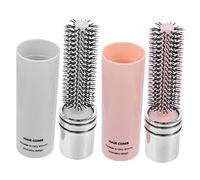 NULYLU 2pièces Brosse à Cheveux Rotative Anti-statique Set De Peigne De Coiffage Portable Pour Cheveux Bouclés Et Raides Et Idéale Pour Style Élégant Voyage