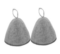 NULYLU 2pièces Chapeau De Sauna Feutre Épais Lot De Bonnets Pour Bain Sauna Spa Unisexes Confortables Avec Anneau De Suspension
