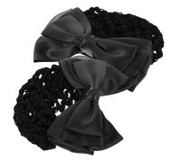 NULYLU 2pièces Couvre-chignon Avec Nœud Résille Pour Cheveux Accessoires Pratiques Pour Infirmières Et Hôtesses Maintien Élégant Des Chignons