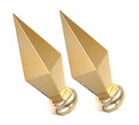 NULYLU 2pièces Embout Mât Drapeau Doré Aluminium Ornement Pointe De Lance pour Décoration Jardin Intérieur Et Extérieur Remplacement Facile pour Mâts De Conférence Et Patio