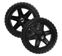 NULYLU 2pièces Lot De Roues De Chariot Roues Remplaçables Pour Chariot De Courses Roulettes Pivotantes Plastique