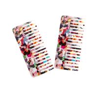 NULYLU 2pièces Peigne Antistatique Acétate De Peignes De Coiffure Pour Cheveux Humides Et Secs Outil Pratique Pour Maîtriser Les Frisottis Et Coiffures Élégantes