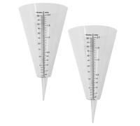 NULYLU 2pièces Pluviomètre Cône Transparent avec Piquet pour Extérieur Mesure Précise des Précipitations Plastique et Installation Facile