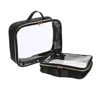 NULYLU 2pièces Trousse De Toilette Transparente Étanche Set Voyage pour Maquillage Et Toiletries Et Format Pratique Et Compact pour Voyage Et Usage Quotidien