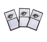 NULYLU 3 Ensembles Autocollants Visage en Résine Auto-adhésifs, Bijoux Décoratifs Yeux Corps, Formes Variées, pour Fête D'halloween et Vêtements Festifs