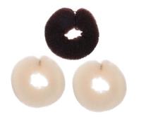 NULYLU 3 Pièces Ponytail Holder Nylon Hair Curler Accessoires de Coiffure Rouleau Flexible pour Chignon et Boucles DIY Femme et Fille Couleur Aléatoire