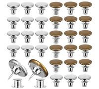 NULYLU 30 Boutons pour Jeans en Alliage de Zinc, Épingles à Boutons Ajustables pour Serrer les Jeans et Manteaux, Pack de 30 Pièces Réutilisables sans Couture