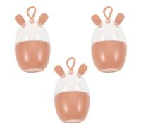 NULYLU 3pcs Boîte de Rangement pour Éponges à Maquillage en Plastique Portable Couvercle, Boîte à Œufs Beauté Pratique et Créative pour Salle de Bain et Maison