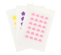 NULYLU 3pièces Autocollants De Couvre-acné Forme De Cœur Lot De Patches Hydrocolloïdes Colorés Pour Cacher Boutons Et Imperfections Et Compatible Maquillage